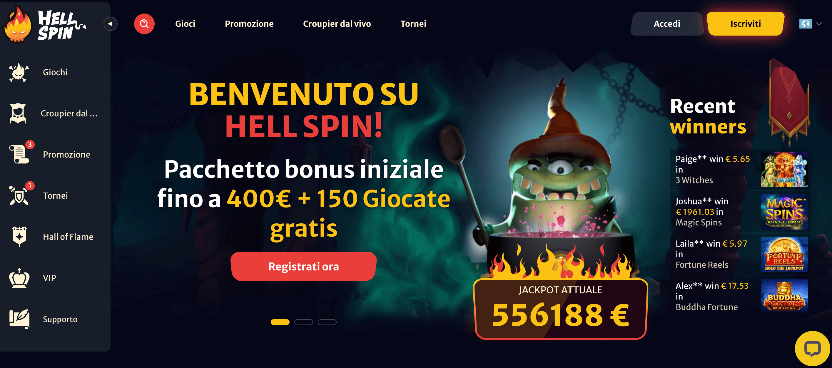 Hellspin Casino Screenshot