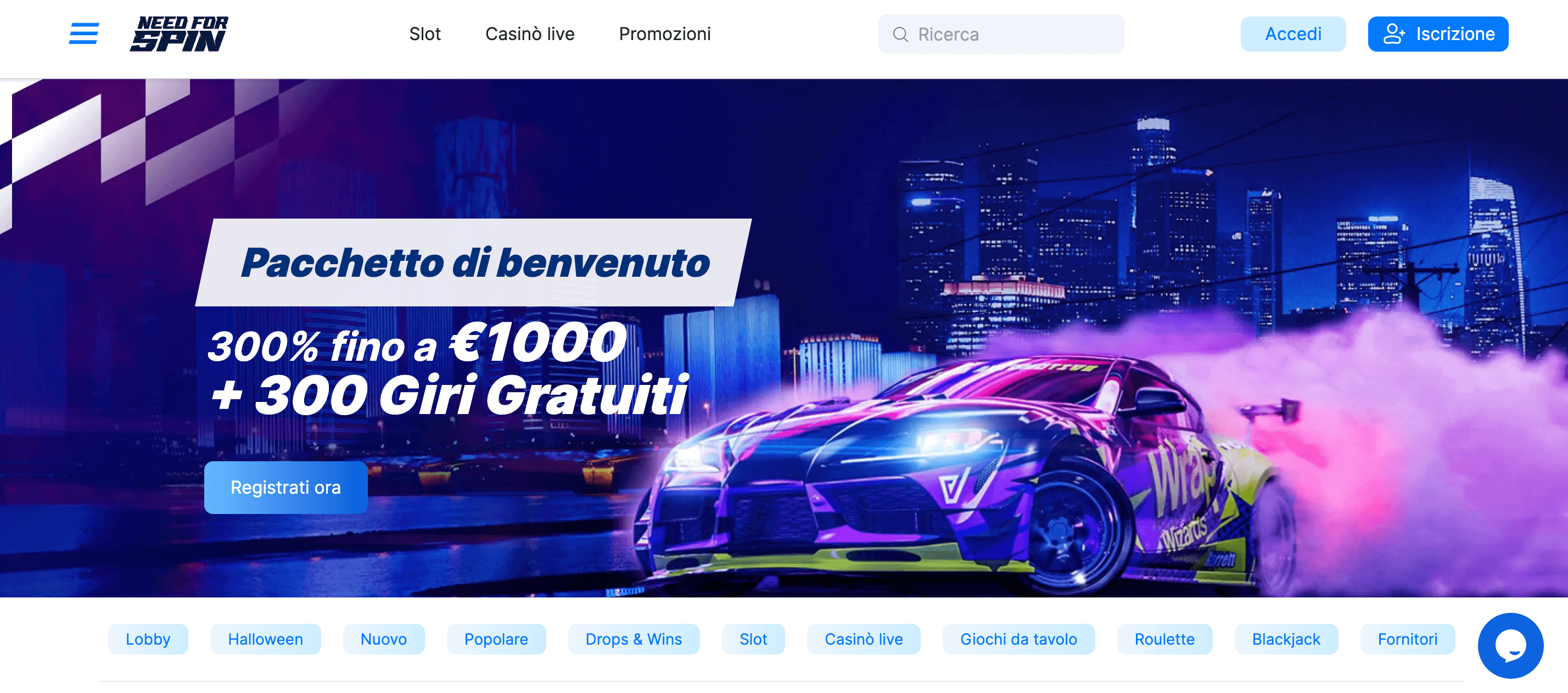 Need For Spin Casino e Scommesse Screenshot