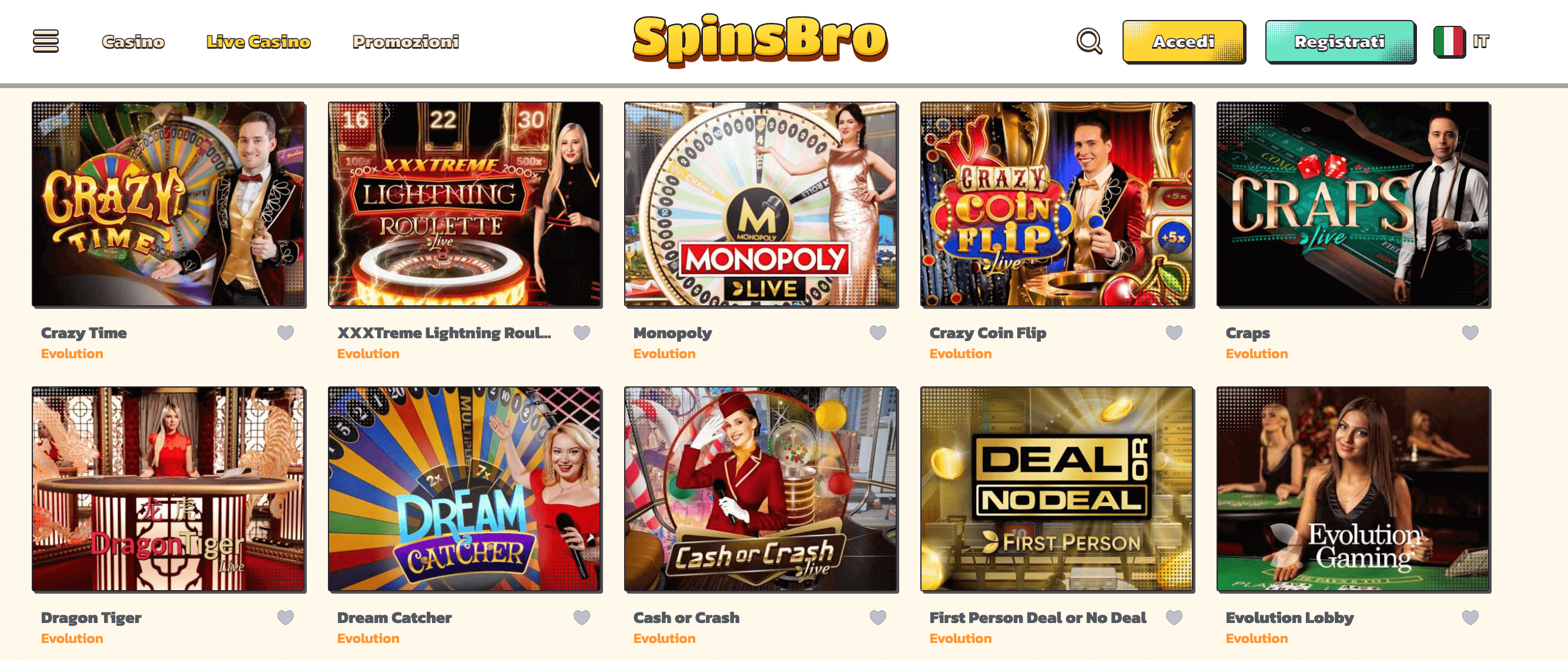 Spinsbro Casino Slot Live