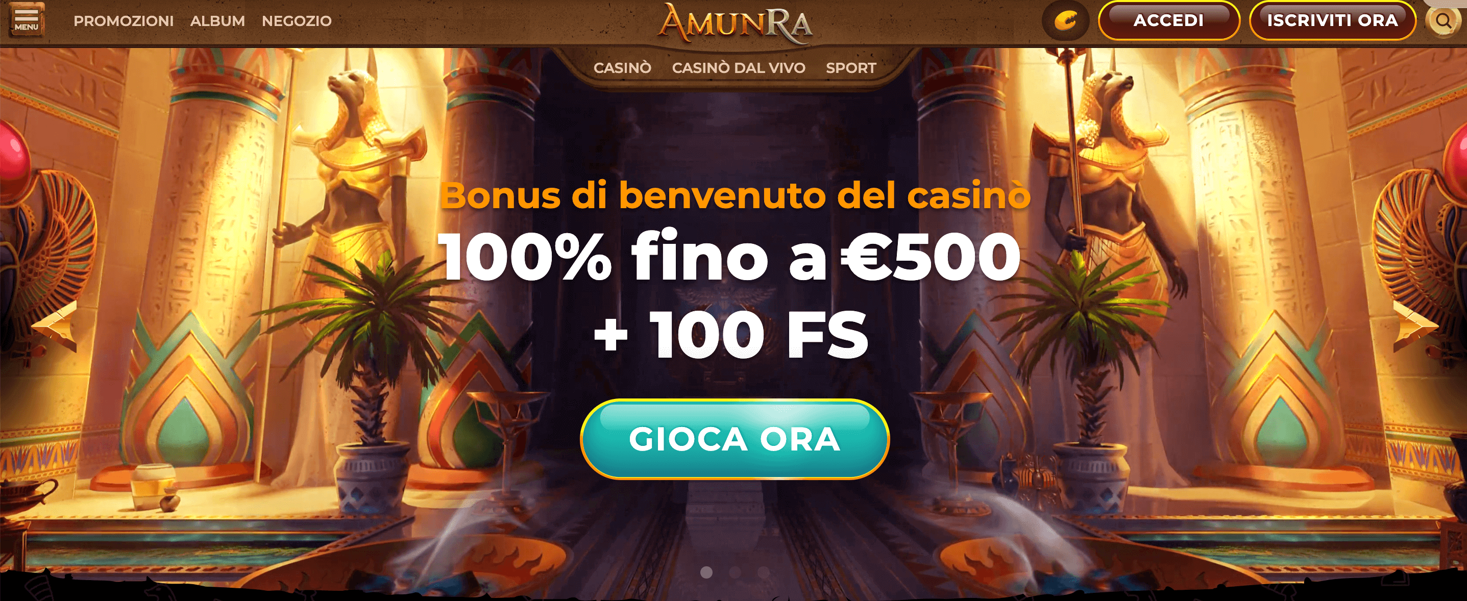AmunRa Casino Home