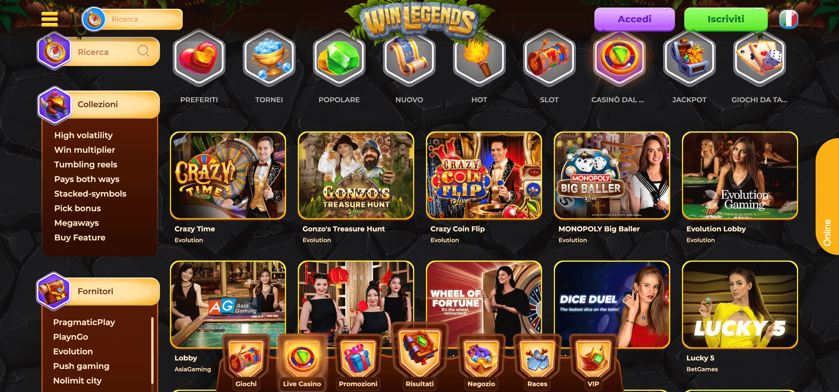 Winlegends Casino Slot Live