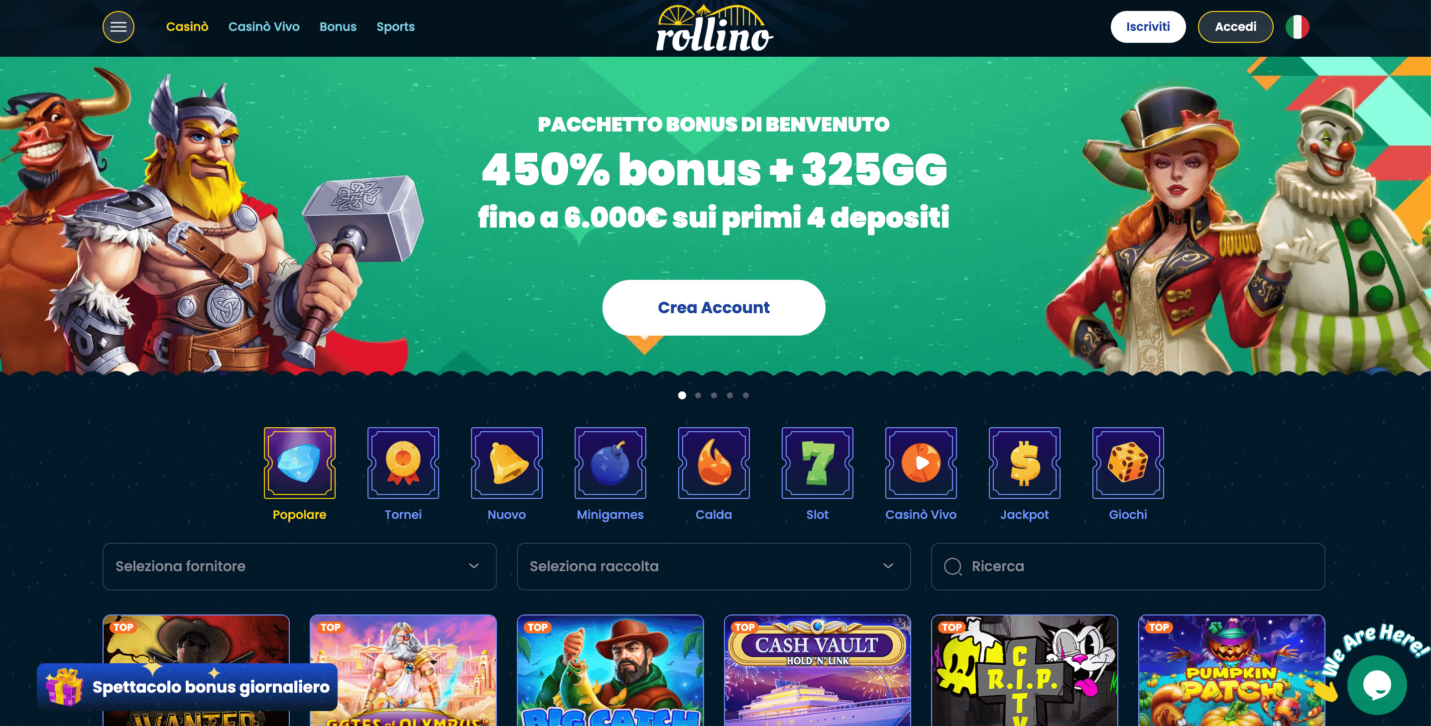 Rollino Casino e Scommesse Screenshot