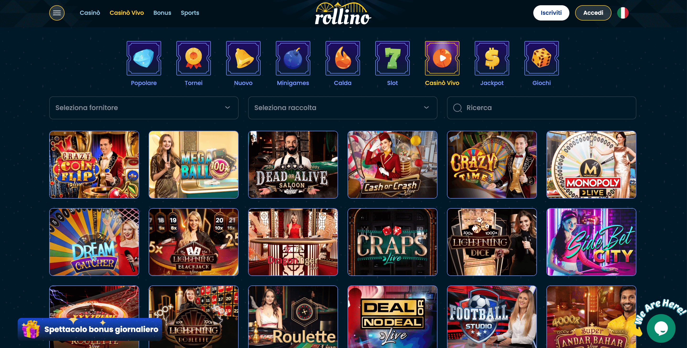Rollino Casino Slot Live